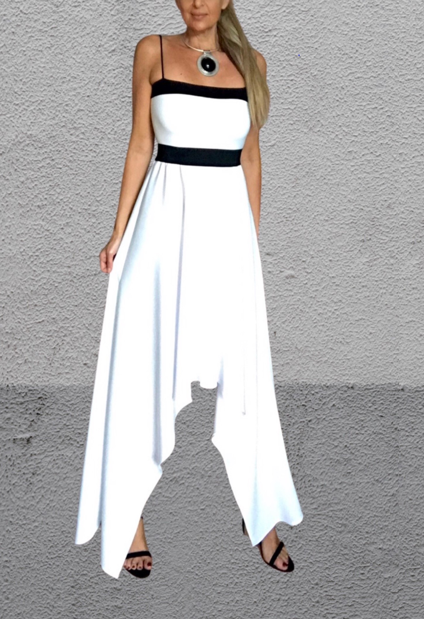 Dlouhé asymetrické šaty BOROS DR-L-AS04